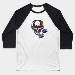 Skull Music Rock Baseball T-Shirt